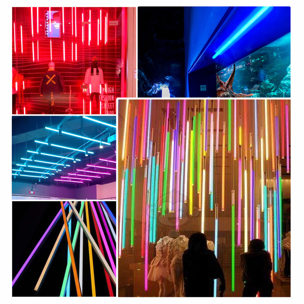 หลอดไฟ เอลอีดี ที8 นีออนสี ขั้วกันน้ำ ถูกที่สุด สําหรับร้านค้าและบ้าน ไฟตกแต่งสวย - รูปที่ 2