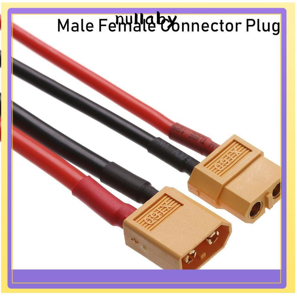 NULLABY XT90 Connector, 2 รูปแบบหญิง / ชาย 100 มม. XT90 Connector, พร้อมชิ้นส่วนเครื่องมือลวด 10AWG