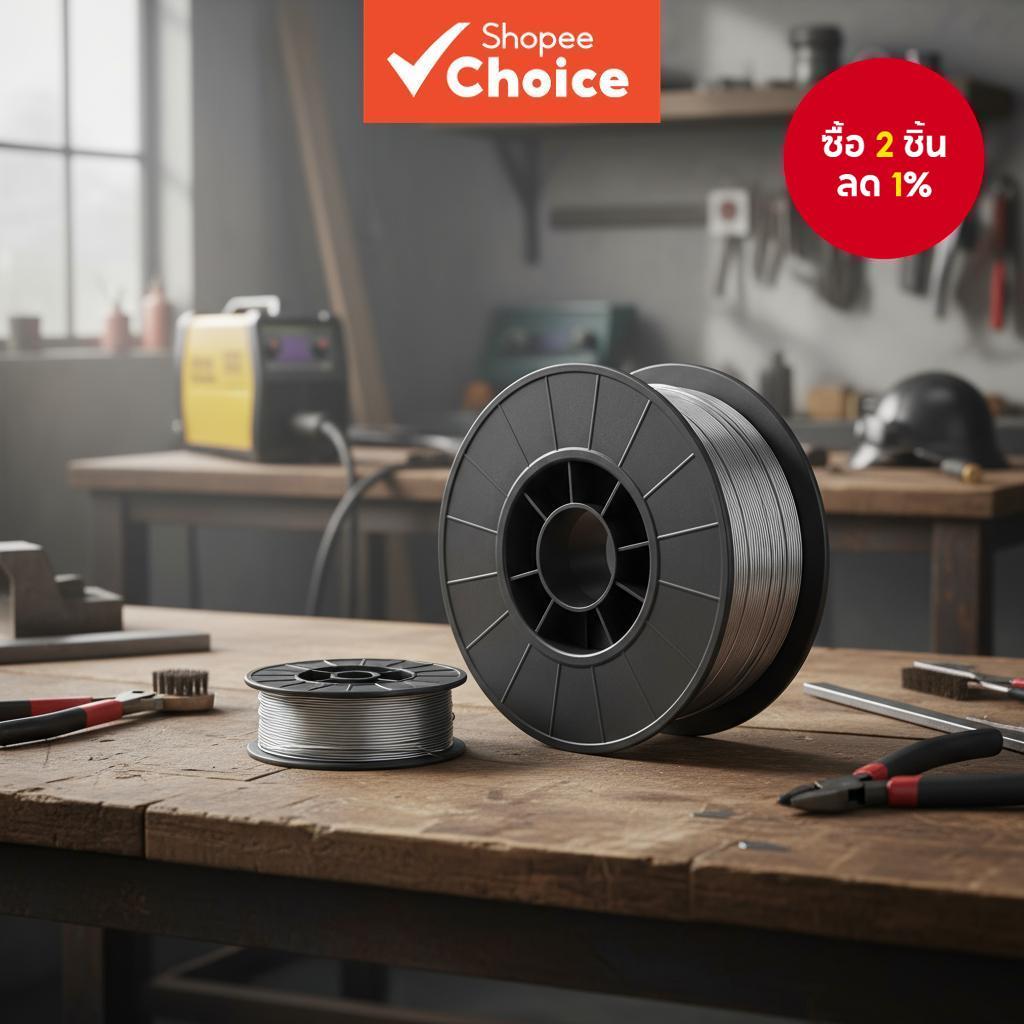 ลวดฟลักซ์คอร์ MIG E71T-GS แบบไม่ใช้แก๊ส น้ําหนัก 1 กก. สําหรับเชื่อมสแตนเลสแบบป้องกันตัวเอง