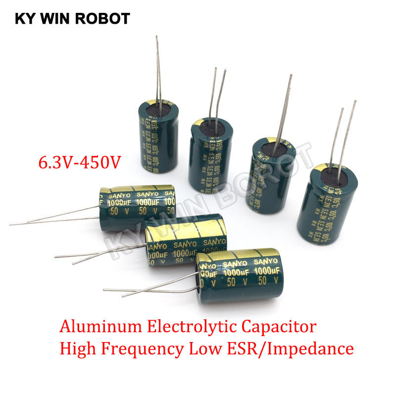 10V 16V 25V 35V 50V High Frequency Low ESR Aluminum Capacitor 100UF 220UF 330UF 470UF 680UF 1000UF 1