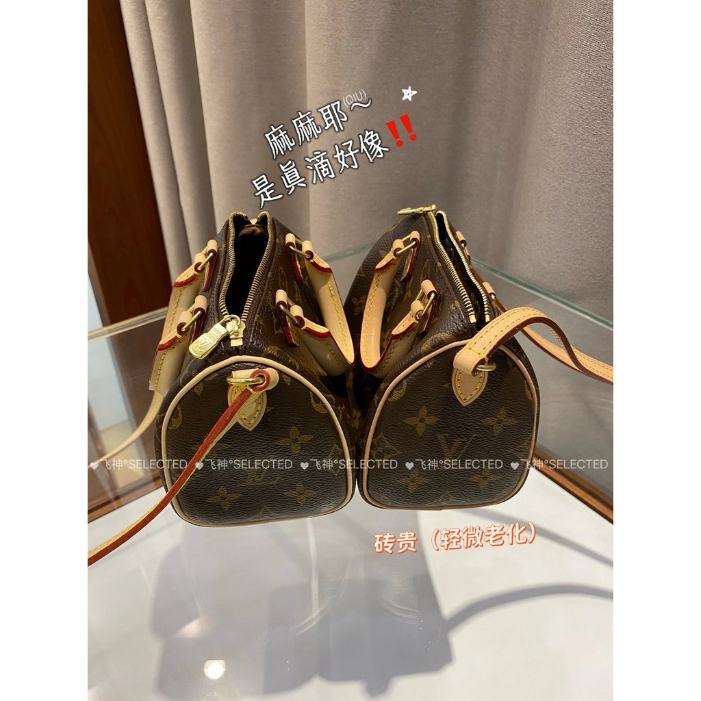 Louis Vuitton Model 61252 Old Flower Small Pillow Nano Speedy กระเป๋าข้าง สtrap สะพายไหล่