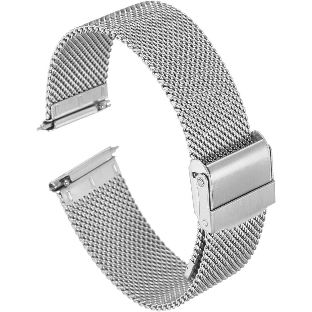 HARFINGTON 316L สแตนเลสตาข่ายนาฬิกา Quick Release ปรับสายนาฬิกาโลหะสําหรับผู้ชายผู้หญิง T7AT