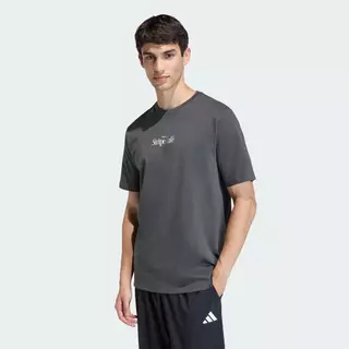 adidas ไลฟ์สไตล์ เสื้อยืดพิมพ์ลาย COFFEE CAFE DONUT BOX ผู้ชาย สีเทา KB2502