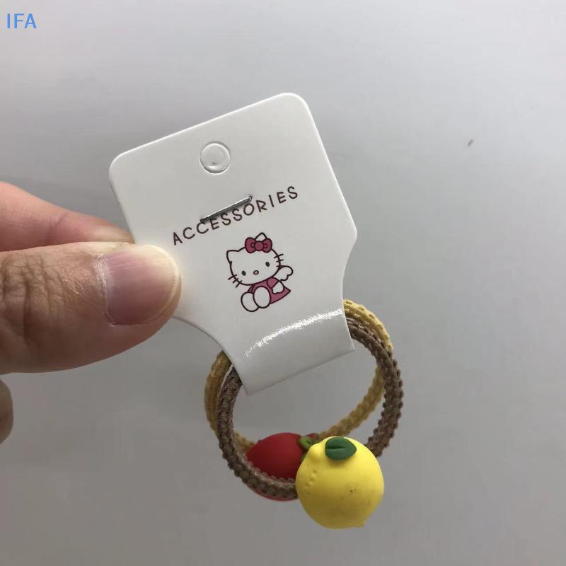 IFC 100 แผ่น Sanrio Hello Kitty สำหรับทำสร้อยคอยางและเครื่องประดับผมแบบคลิป แพคเกจพร้อมแท็ก