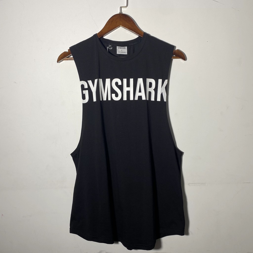 GYMSHARK Sports Fitness Vest Men's Stretch Cotton drop arm tank