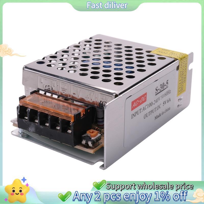 AC เป็น DC 5V 6A Regulated Switching Power Supply Converter สําหรับจอแสดงผล LED