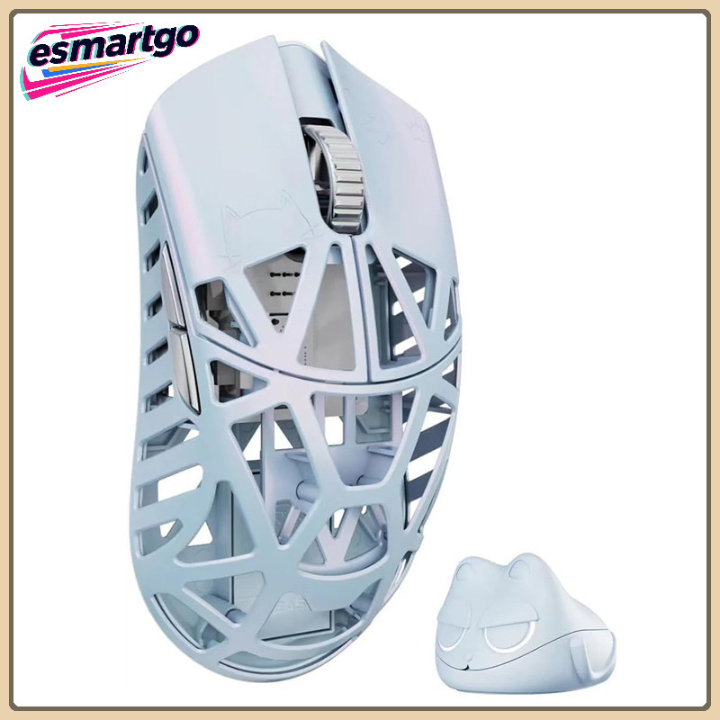 WLMOUSE BEAST X MINI PRO เมาส์สําหรับเล่นเกมไร้สาย IceBlue Omron Light,แมกนีเซียมอัลลอยด์สร้างสําหรั