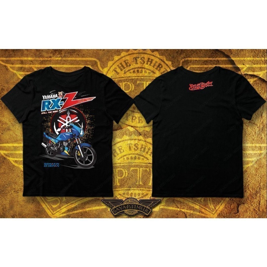 แฟชั่น 2025 Yamaha RXZ RX-Z Energy D2 (เสื้อยืดสีน้ําเงิน+ดํา)