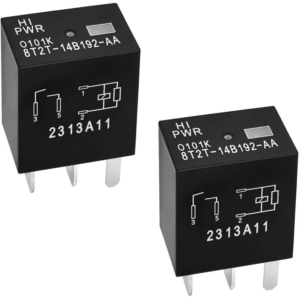 2 ชิ้นรีเลย์ 8T2T-14B192-AA, 12VDC 4 Pins รีเลย์ยานยนต์ - เปลี่ยน OEM ที่เชื่อถือได้, เข้ากันได้กับเ