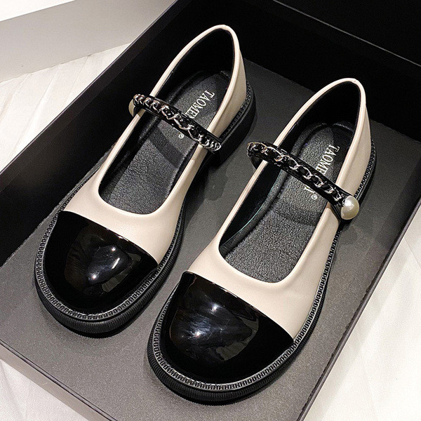 mary jane shoes รองเท้า marry jane แมรี่เจน X8 Huidong Yixinda สายรัดเส้นเดียวสไตล์ฝรั่งเศสอ่อนโยนย้