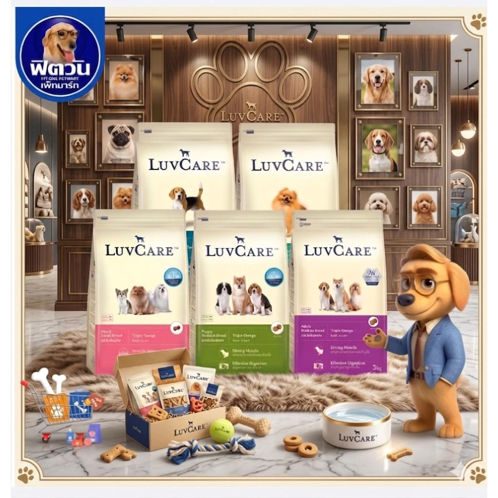 อาหารสุนัข LuvCare สุนัขโตทุกสายพันธุ์ ขนาด 9 กิโลกรัม***ความน่ากินสูงมากค่ะ***{อาหารสุนัขเม็ด}