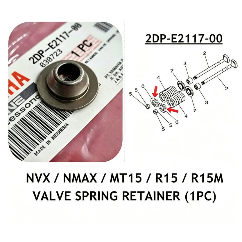 2DP-E2117-00 YAMAHA 100% SPRING VALVE RETAINER NXV 155 V1-V3 / NMAX 155 V1-V3 / R15 V3-V4 / R15M / M