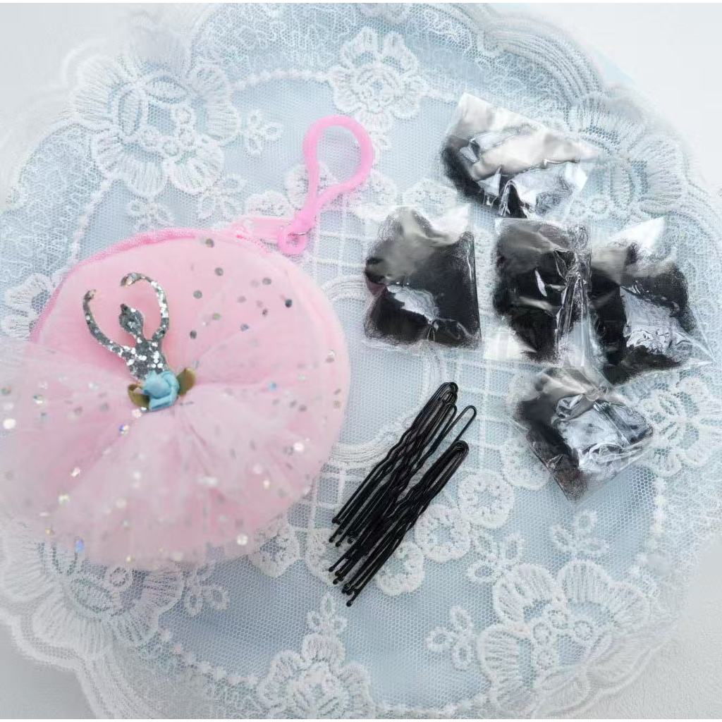 Dance Student Ball Head Hair Net Hair Net Ballet Bag Set Flat Clip BB Clip