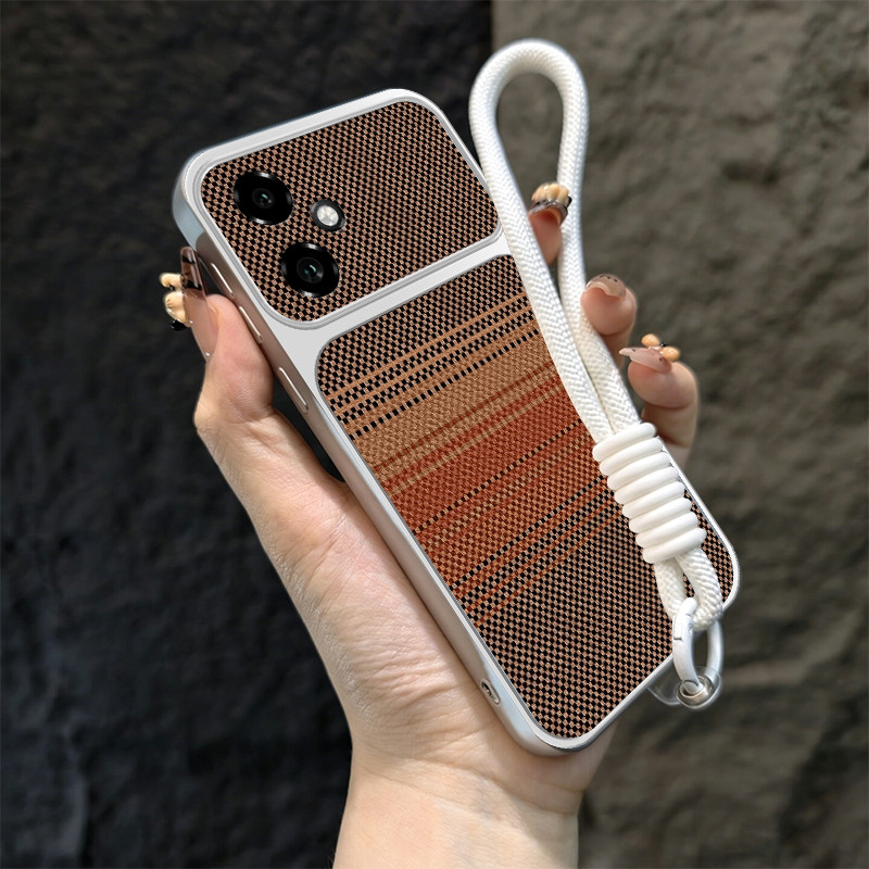 เคสสําหรับ honor 200 400 600 LITE 400 500 SMART 200 PRO 5G เคสโทรศัพท์ Softcase กันกระแทกออกแบบใหม่ความงามพร้อมเชือกเส้นเล็กสําหรับสาวน่ารักสีน้ําตาล TBZSGZ1