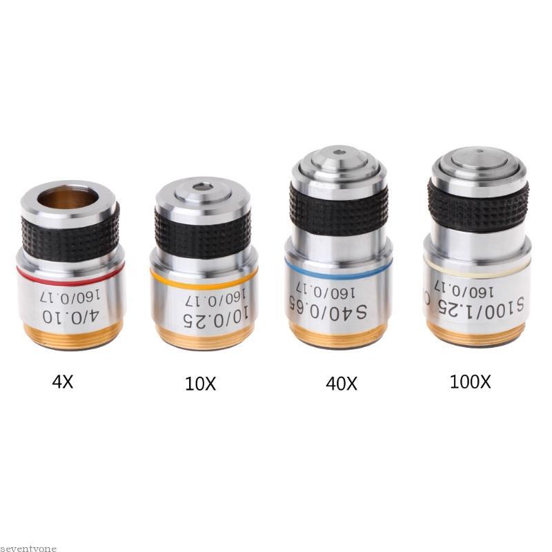 อะแดปเตอร์กล้องจุลทรรศน์ SV 4X 10X 40X 100X เลนส์อะคูสติกสีสําหรับชีวภาพ