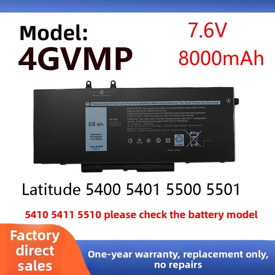 For Dell Latitude 5400 5410 5500 5510 3550 4GVMP Laptop Battery