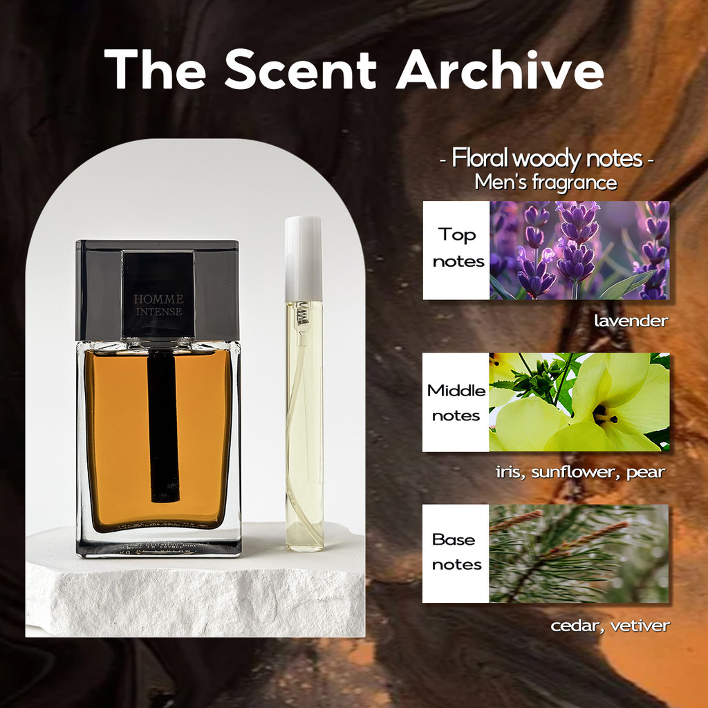 【จัดส่งรวดเร็ว】 Homme intense EDP 2ml/5ml/10ml น้ำหอมผู้ชาย น้ําหอมติดทน น้ำหอมพกพา