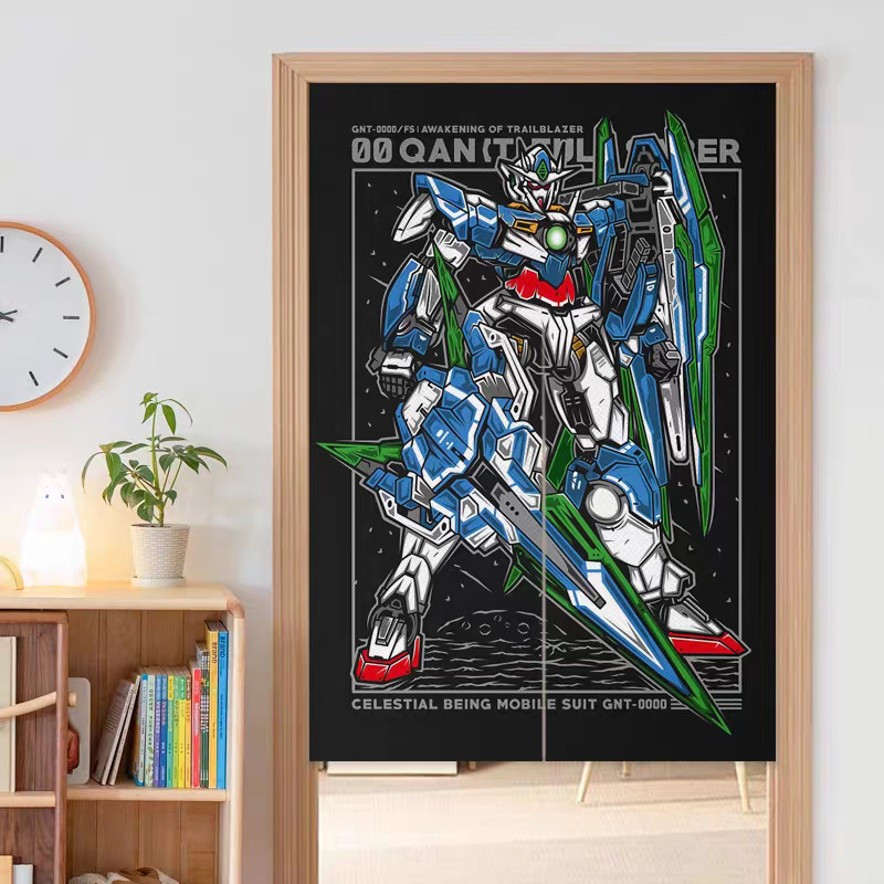 ผ้าม่านครึ่งตัว Sentinel Gundam สีแดงเย็น รวมก้าน ไม่มีสว่าน สําหรับห้องนอน/ห้องเกม