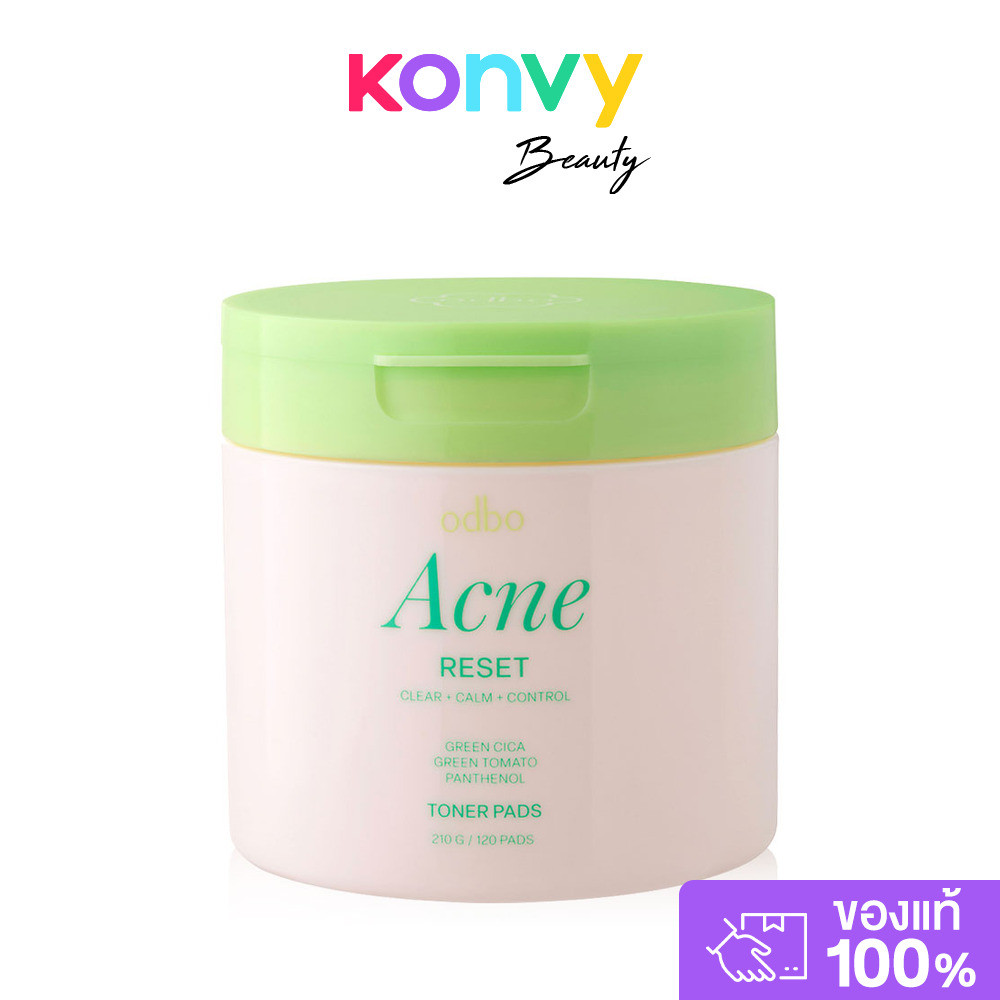 ODBO Skin Reset Toner Pads 120 Pads #01 Acne Reset โทนเนอร์แพด โอดีบีโอ สูตรเคลียร์สิว พร้อมรีเซ็ตผิวมั่นใจ.