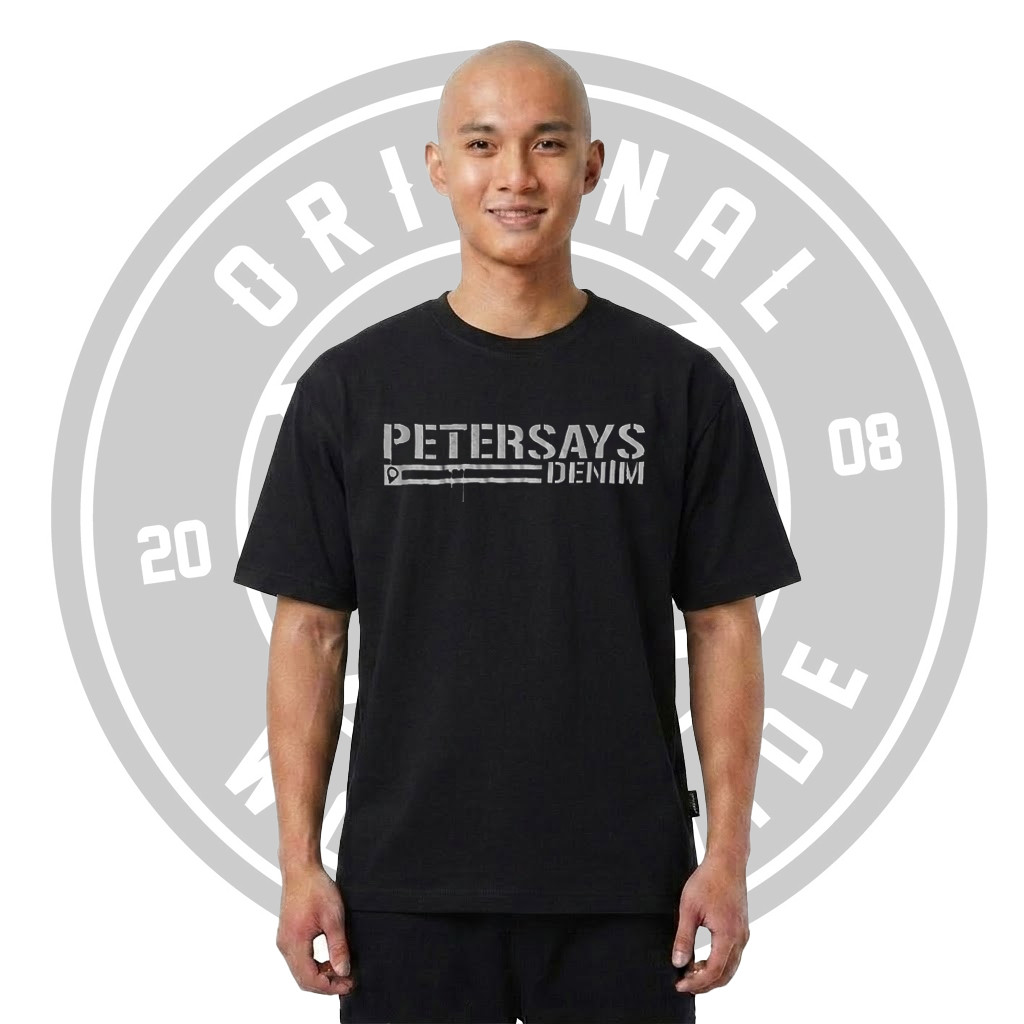 เสื้อยืดเดนิม Peter Says - Banksy Black