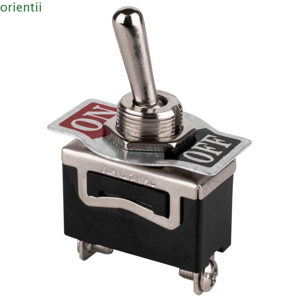 ORIENMY Toggle Switch, 2Pin Spst Rocker Toggle Switch, Heavy Duty Metal 20a 125v Rocker Switches Boa