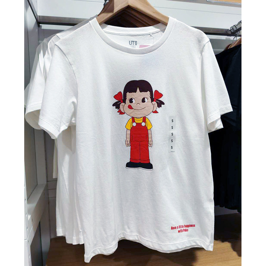 U-T Peko-Chan พิมพ์ผู้ชายและผู้หญิงลูกเรือคอน่ารักแขนสั้นเสื้อยืดผ้าฝ้าย 100% 5.16