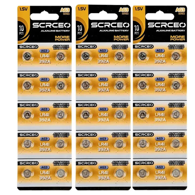 20-200PCS LR41 AG3 SR41 384 392 L736f L736c แบตเตอรี่สําหรับ Bow Sight Light นาฬิกาเครื่องวัดอุณหภูม