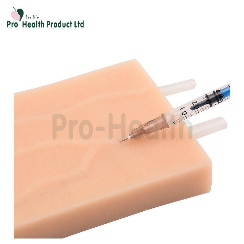 Insertion/IV Injection Venipuncture Training Pad with Simulated Dermatoglyph and Raised Veins for In