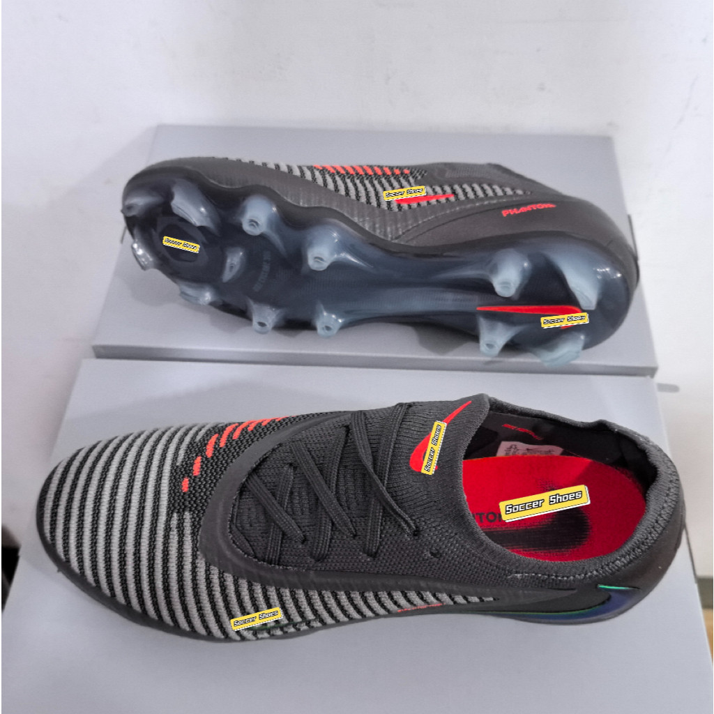 ใหม่รองเท้าฟุตบอล เอจี ขนาด 39-45 ผู้ชายถักเต็มกุหลาบสีชมพูสบายและทนทาน จับคู่ รองเท้าบูท