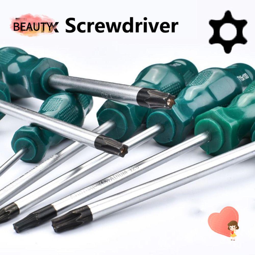 BEAUTY Torx ไขควง, ไขควงหกเหลี่ยมยาวพิเศษ 400 มม., T15 T20 T25 T30 คุณภาพสูงพร้อมไขควงอัลเลนรู