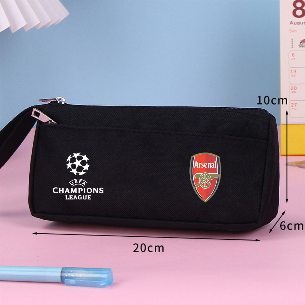 Dingyuan Arsenal กล่องดินสอนักเรียน Double-Layer ความจุขนาดใหญ่เครื่องเขียนกระเป๋าดินสอแฟชั่น Boy