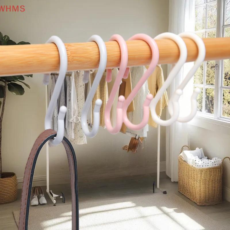 (WHMS) ตะขอรูปตัว S ตะขอพลาสติก ร้านเสื้อผ้าอเนกประสงค์ ห้องน้ํา