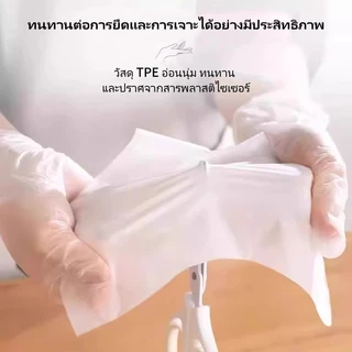 Feiyangถุงมือ TPE แบบใช้แล้วทิ้ง/ กันน้ำและกันน้ำมัน ล้างจาน จัดเลี้ยง ถุงมือยางหนา ทนทาน