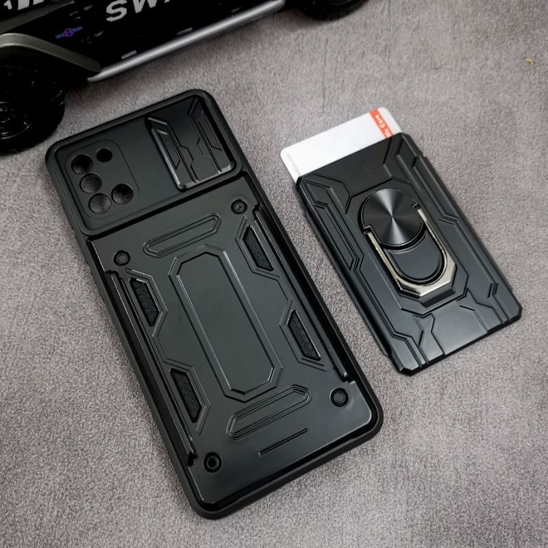 Samsung A31 - CardX Flip Lens Card Ring Armor Case กันกระแทก