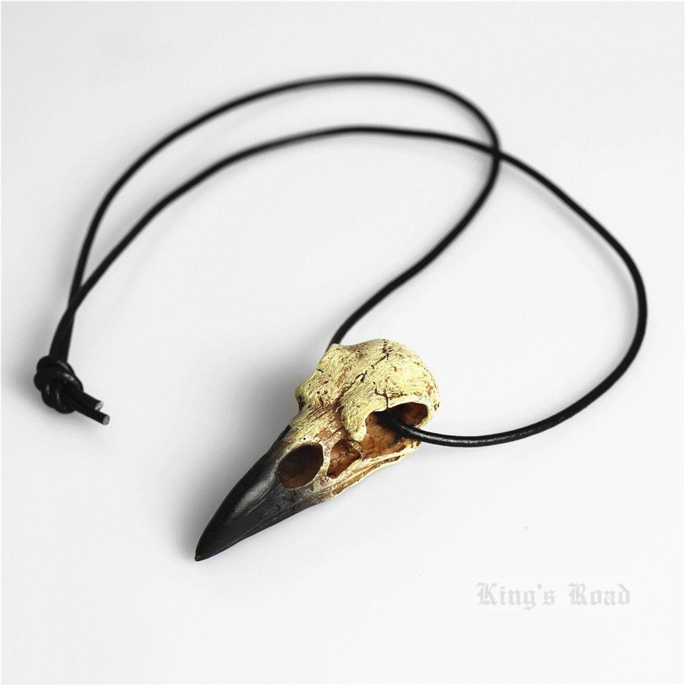 KRRS UK Alchemy V66 Gothic Dark Crow Skull เรซิ่นจี้สร้อยคอ KRRS UK Alchemy V66 Gothic Dark Crow Sku