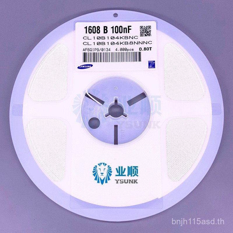 ตัวเก็บประจุแพทช์เซรามิก Samsung CL10B563KO8NNNC 0603 56NF 563K X7R 16V 10%