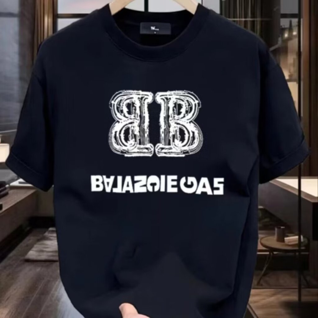 20262025เสื้อยืดแขนสั้นสไตล์ใหม่ผู้ชาย ins Street Wear ยุโรปอเมริกันสไตล์ฮิปฮอปรอบคอ Bottoming เสื้อ