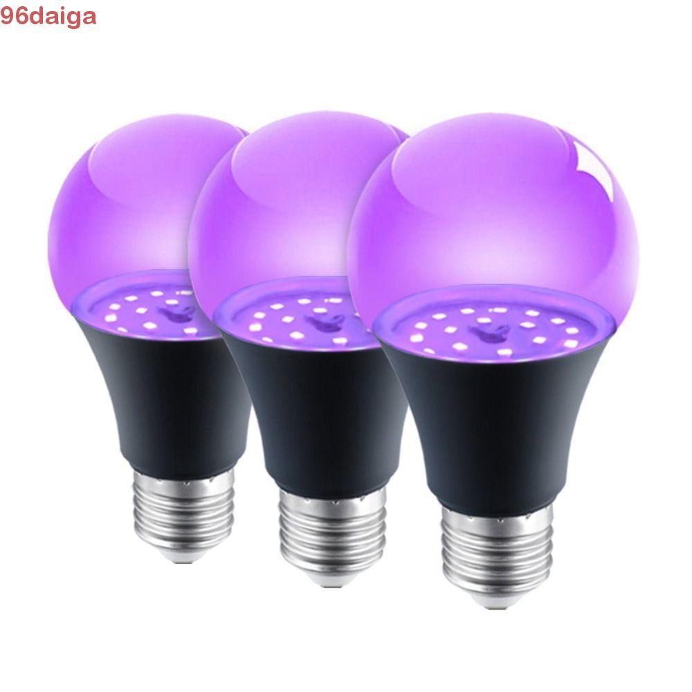 DAIGA UV Purple Bulb, 360 Glow 10W 85-265V Purple Black Light Bulb, Portable Aluminium E26/E27 Spira