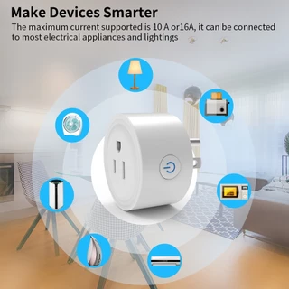 Tuya smartlife Wi-Fi Smart Plug16A - ปลั๊กไฟ ปลั๊กอัจฉริยะ ควบคุมผ่านแอพ Smartlife (16A) สั่งงานด้วยเสียงได้
