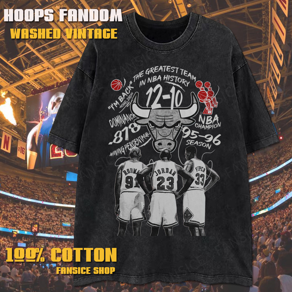 เสื้อยืดวินเทจ ฝ้าย100% ลายล้าง NBA Chicago Bulls นุ่มสบาย ระบายอากาศดี สวมใส่สบาย 🔥โปรโมชั่น!