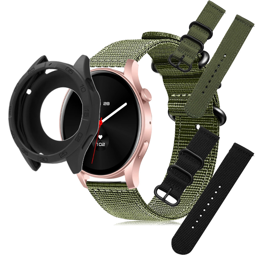 สําหรับ COLMI V73 Smartwatch Case COLMI V73 สายนาฬิกาฝาครอบป้องกันไนลอน Soft Band ป้องกันหน้าจอ