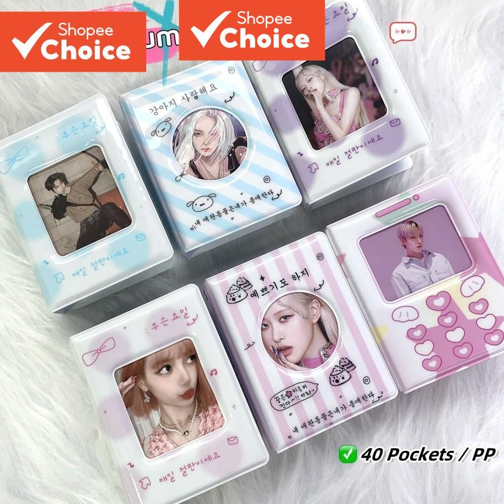 Ins Loving Heart Loose-Leaf Card Book - 3 นิ้ว Iconic Photo Card Collector Book 40 กระเป๋า, Lomo Car