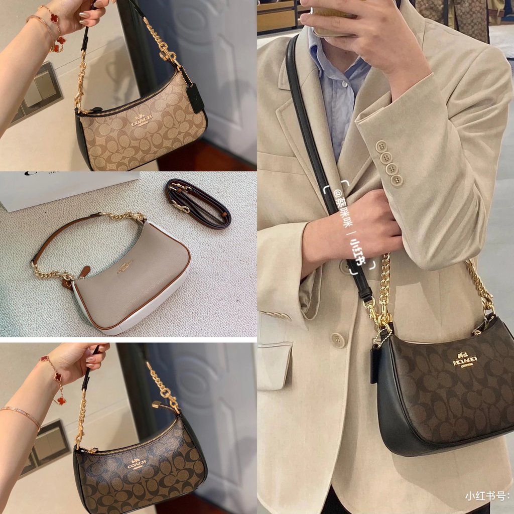 กระเป๋า COACH แบบคลัทช์และสายข้าง ใหม่ล่าสุด สไตล์หรูหรา CA209/CA548