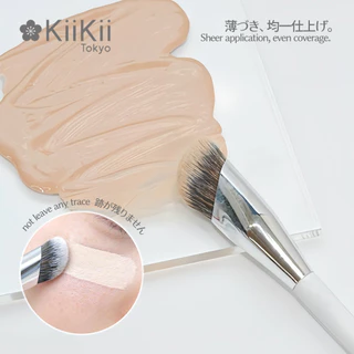 KiiKii แปรงรองพื้นแบบมุมเฉียง ขนสังเคราะห์คุณภาพสูง ปกปิดเนียน แต่งหน้ารองพื้นแนบผิว
