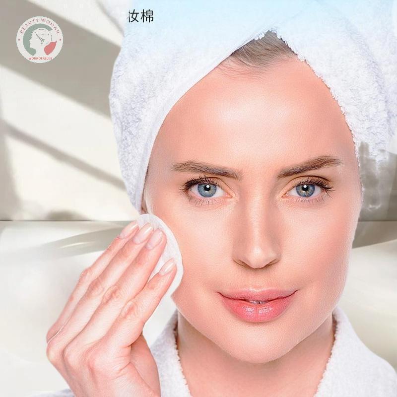 [OU] 100 ชิ้นแผ่นสําลีทิ้งทําความสะอาดผ้าฝ้ายใบหน้ายาทาเล็บRemoverรอบนุ่มทําความสะอาดใบหน้าRemoverแผ