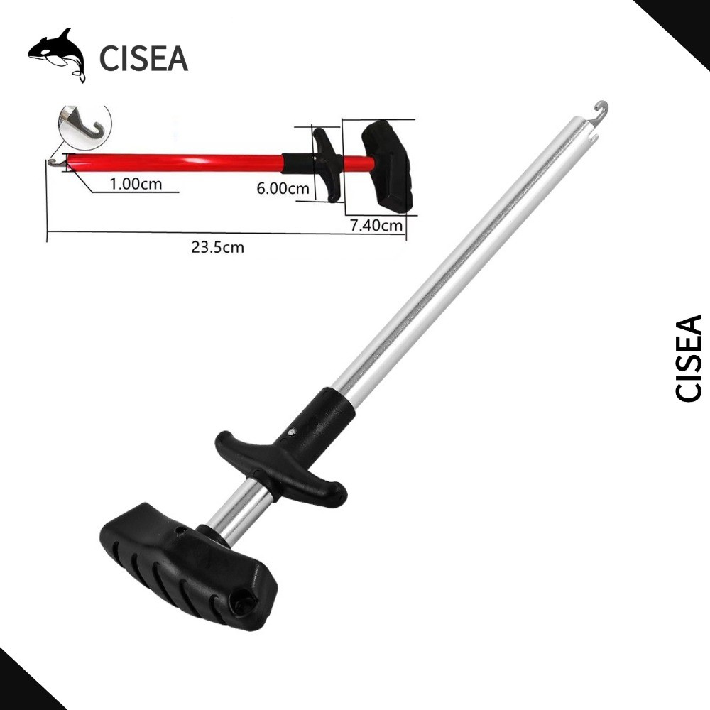 CISEA F427 Lure T-Type เครื่องมือถอดเบ็ด อัลลอยด์ ใช้ถอดเบ็ดปลากินลึก ดึงเบ็ดเร็ว สำรองแรง ปลดเบ็ดง่าย สำหรับเบ็ดใหญ่ ปลาใหญ่ รุ่นพกพา