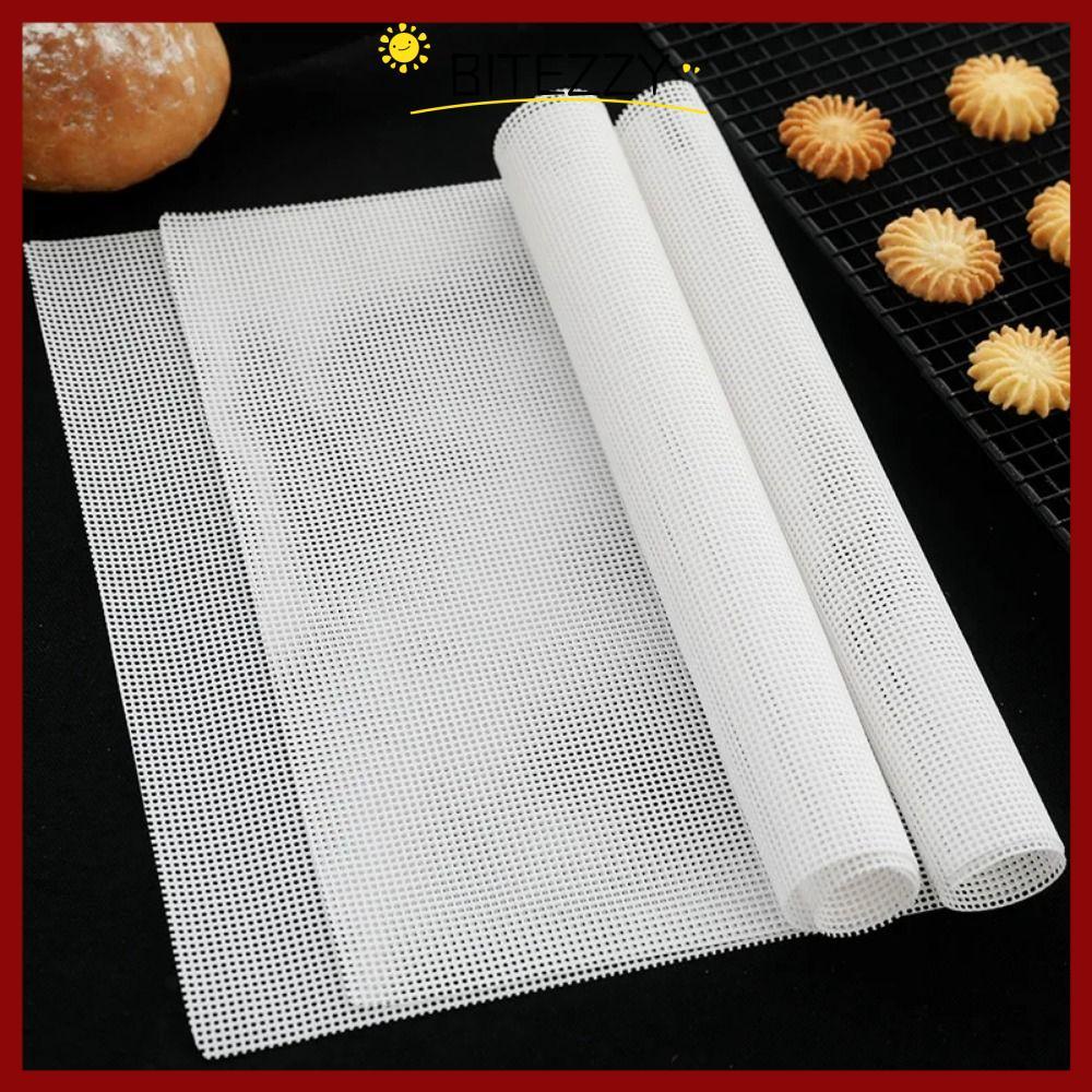 จัดส่งจากประเทศไทยBITEZZY 1 ชิ้น Steamer ตาข่าย Pad,ซิลิโคนอาหารผลไม้เครื่องเป่า Dehydrator แผ่น,เตาอบอุปกรณ์ครัว Non-Stick Reusable Baking Mat