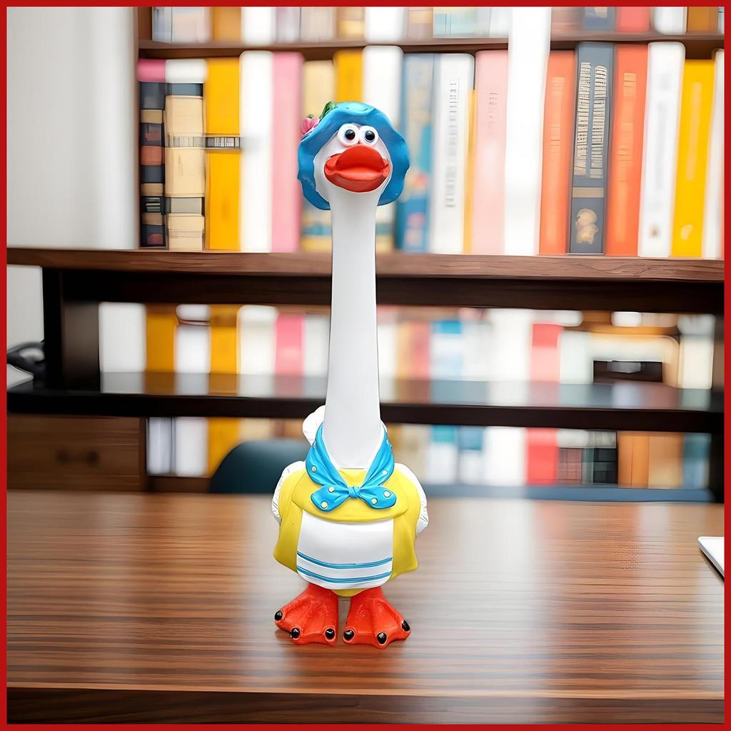 เรซิ่นรูปปั้นสวนเรซิ่น Geese ประติมากรรมตลก Geese ตุ๊กตาเดสก์ท็อปตกแต่งสําหรับวันเกิดในร่มกลางแจ้ง p