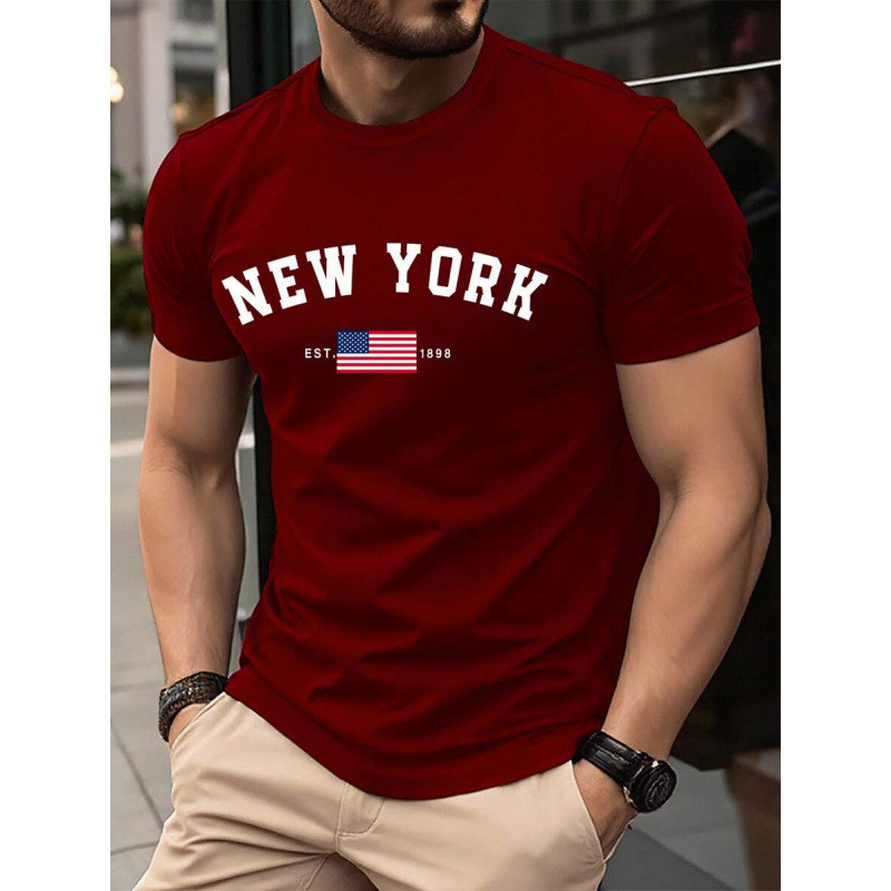 2026日用มากกีฬาManfinity Homme Mens Letter & American Flag GraCOD DORR