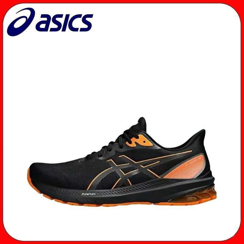 รองเท้าจ๊อกกิ้ng ASICS GT-1000 12 สีส้มและดำ สำหรับผู้ชาย
